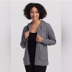 WoolX Ryann Merino Blend Hoodie, Charcoal Grey Heather Small